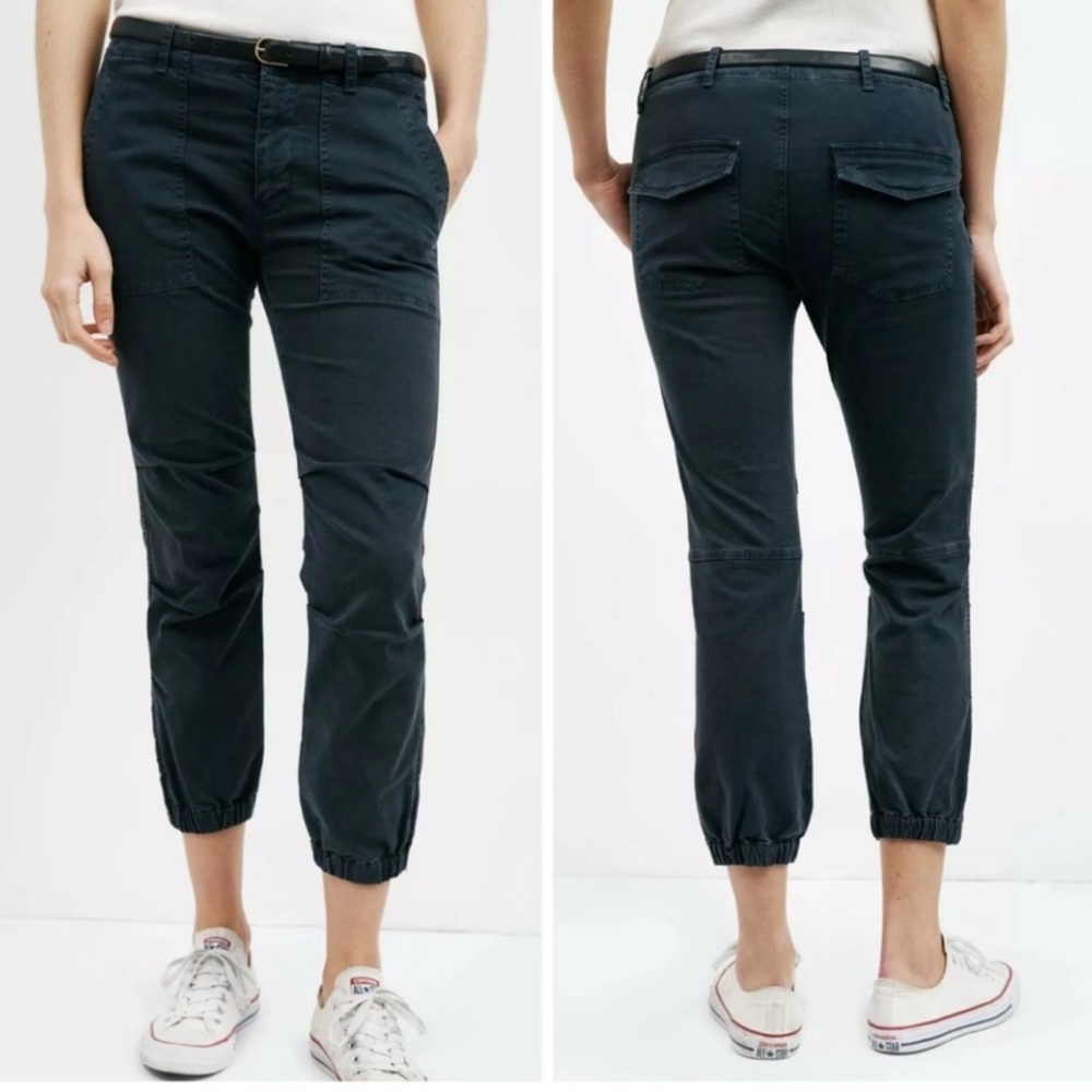 Nili Lotan Cropped Military Pant Washed Navy Size 6